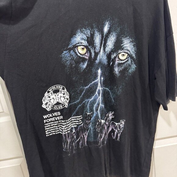 Darc Sport Wolves Forever Lightning Wolf Shirt Tshirt Large L Black - Picture 4 of 8
